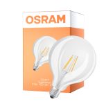 Osram LED Superstar E27 Globe G125 Fadenlampe Klar 11W 1521lm - 927 Extra Warmweiß | Höchste Farbwiedergabe - Ersatz Für 100W