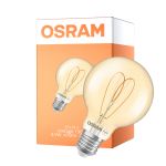Osram Vintage 1906 LED E27 Globe Fadenlampe Gold 4.9W 470lm - 927 Extra Warmweiß | Höchste Farbwiedergabe - Dimmbar - Ersatz Für 40W