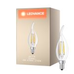 Ledvance Classic LED E14 Kerze Fadenlampe Klar 4W 470lm - 827 Extra Warmweiß | Ersatz für 40W