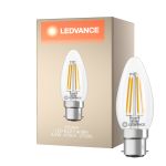 Ledvance Classic LED B22 Kerze Fadenlampe Klar 3.4W 470lm - 827 Extra Warmweiß | Ersatz Für 40W