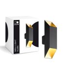 D'Lite Wandleuchte Nura Aluminium Schwarz Up & Down 7W 250lm - 830 Warmweiß | IP44