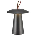 Nordlux Tischlampe Ara Akku Aluminium Schwarz 2W 240lm - 830 Warmweiß | Dimmbar Touch