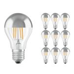 Mehrfachpackung 10x Osram CLASSIC LED E27 Birne Fadenlampe Klar 6.5W 650lm - 827 Extra Warmweiß | Ersatz Für 50W