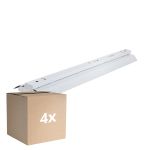 Mehrfachpackung 4x Noxion Deckenleuchte Click Reflektor V2 LED T8 | Geeignet für 2x 120cm LED Röhre