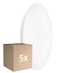 Mehrfachpackung 5x Ledvance LED-Wand- und Deckenleuchte Surface CIRCULAR 500 PS Stahl Weiß 42W 3500lm - 840 Kaltweiß | IP44