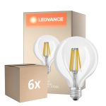 Mehrfachpackung 6x Osram LED Superstar E27 Globe G95 Fadenlampe Klar 11W 1521lm - 927 Extra Warmweiß | Höchste Farbwiedergabe - Ersatz Für 100W