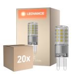 Mehrfachpackung 20x Ledvance Performance LED Kapsel Klar G9 4.4W 600lm - 827 Extra Warmweiß | Dimmbar - Ersatz Für 48W
