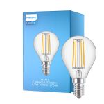 Philips Corepro LED Lustre E14 Kugel Fadenlampe Klar 4.3W 470lm - 827 Extra Warmweiß | Ersatz für 40W