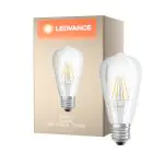 Ledvance Classic LED E27 Birne Fadenlampe Klar 4W 470lm - 827 Extra Warmweiß | Ersatz für 40W