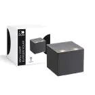 D'Lite Wandleuchte Elingen Solar Schwarz Up & Down - 830 Warmweiß | IP54