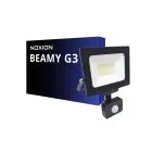 Noxion LED-Scheinwerfer Beamy G3.1 Schwarz 30W 3300lm 110D - 830 Warmweiß | IP44 - Bewegungs- und Lichtsensor - Symmetrisch 