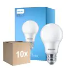 Mehrfachpackung 10x Philips Corepro LED Glühbirne E27 Birne Matt 8W 806lm - 827 Extra Warmweiß | Ersatz Für 60W