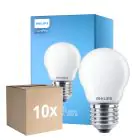Mehrfachpackung 10x Philips Corepro LED Lustre E27 Kugel Matt 6.5W 806lm - 827 Extra Warmweiß | Ersatz Für 60W