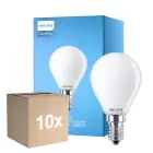 Mehrfachpackung 10x Philips Corepro LED Lustre E14 Kugel Matt 6.5W 806lm - 840 Kaltweiß | Ersatz Für 60W