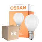 Mehrfachpackung 6x Osram Classic LED E14 Kugel Fadenlampe Matt 5.5W 806lm - 840 Kaltweiß | Dimmbar - Ersatz Für 60W