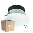 Mehrfachpackung 4x Philips LED Downlight Coreline DN142B Aluminium Weiß 11W 1200lm 60D - 830 Warmweiß | Ausschnitt 155mm - IP20 - Weiß Reflektor