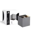 D'Lite Wandleuchte Nova Aluminium Grau Up & Down 4.9W 480lm - 830 Warmweiß | IP54 - Verstellbarer Abstrahlwinkel