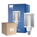 Mehrfachpackung 6x Philips TrueForce LED E27 HPL Klar 42W 6000lm 360D - 840 Kaltweiß | Ersatz Für 125W