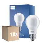 Mehrfachpackung 10x Philips Classic LED Glühbirne E27 Birne Matt 4.5W 470lm - 827 Extra Warmweiß | Ersatz Für 40W