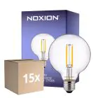 Mehrfachpackung 15x Noxion Lucent LED E27 Globe Fadenlampe Klar 7W 806lm - 827 Warmweiß | Ersatz Für 60W